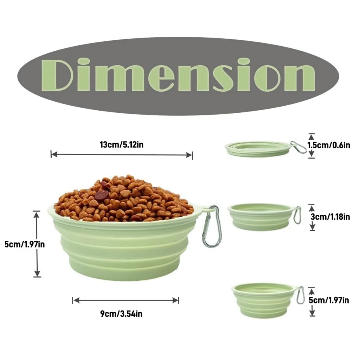 Collapsible Pet Silicone Bowls