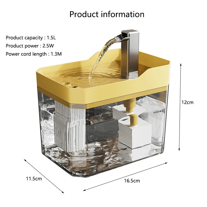 Automatic Transparent Pet Water Dispenser