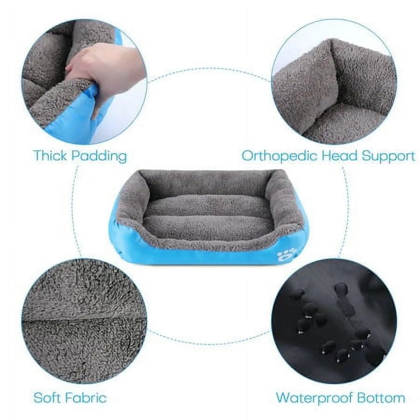 Color Square Winter Pet Bed