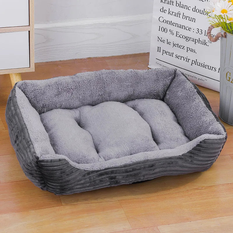 Color Square Winter Pet Bed