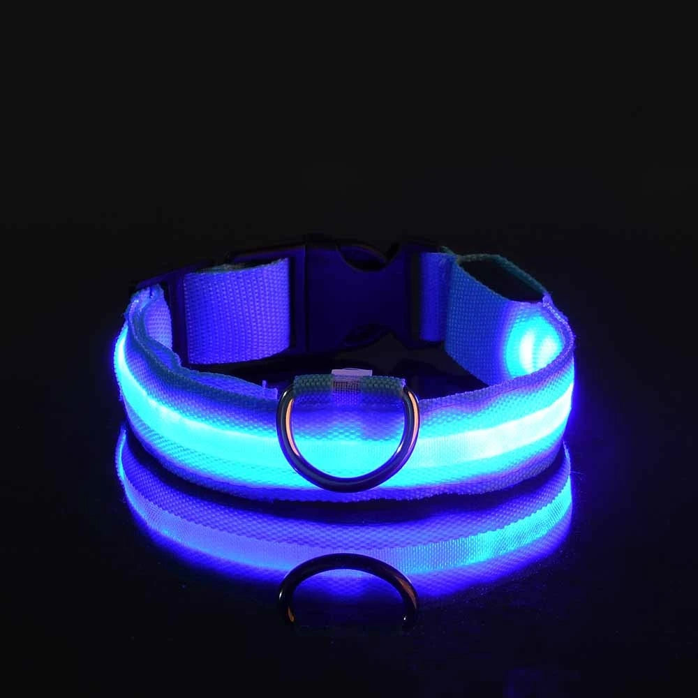 Nylon LED Night Safety Flashing Glow Dog Collar