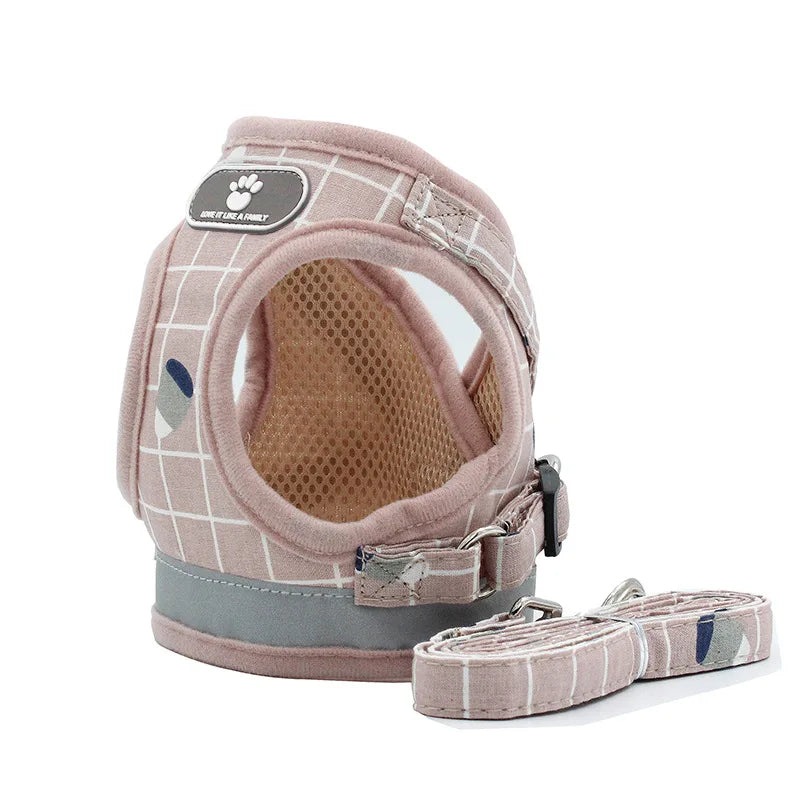 Adjustable Nylon Dog Harness & Leash Set