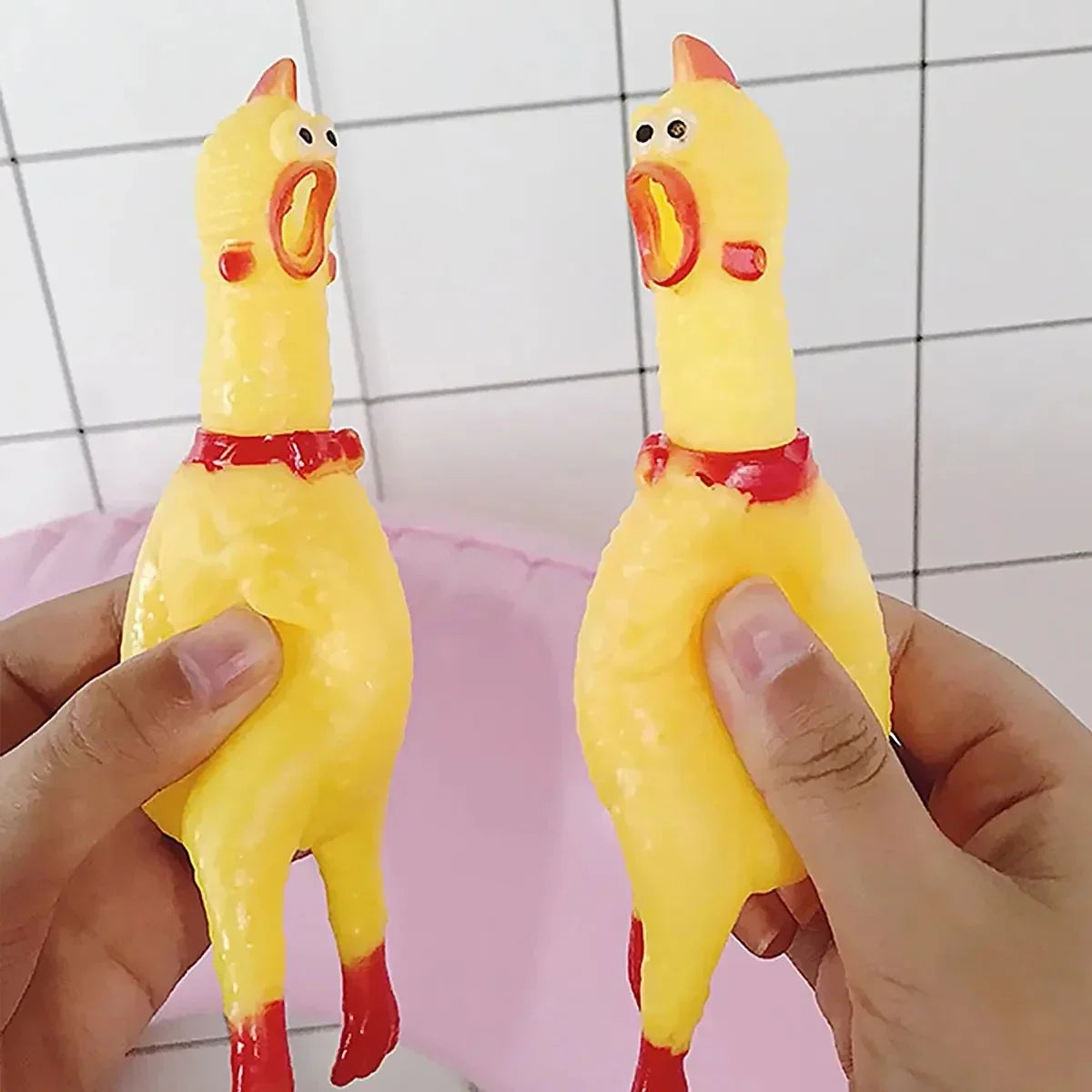 Small Screaming Chicken Dog Toy