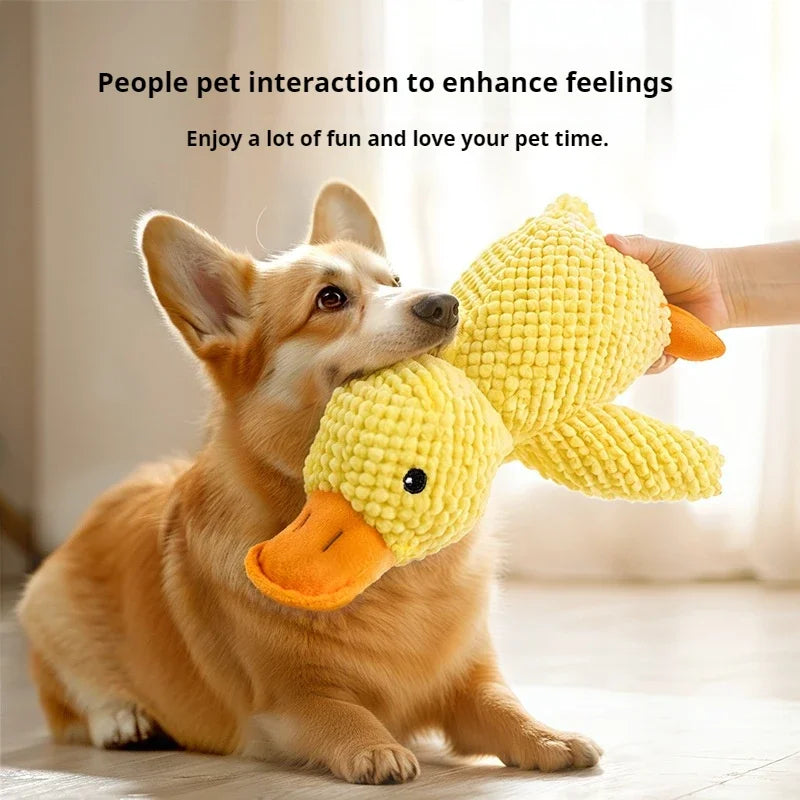 Plush Sleeping Duck Dog Toy