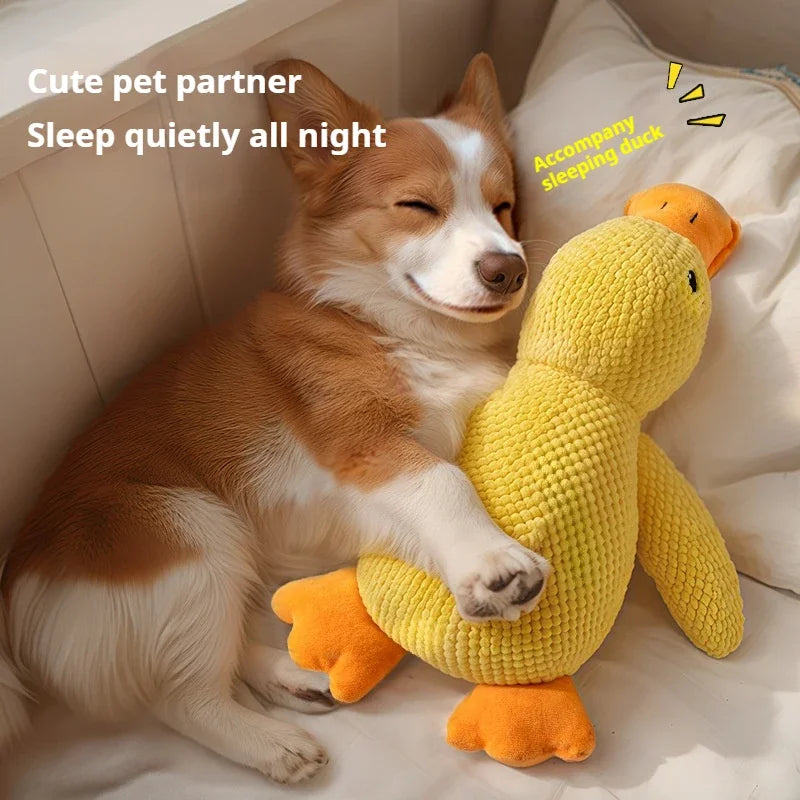 Plush Sleeping Duck Dog Toy