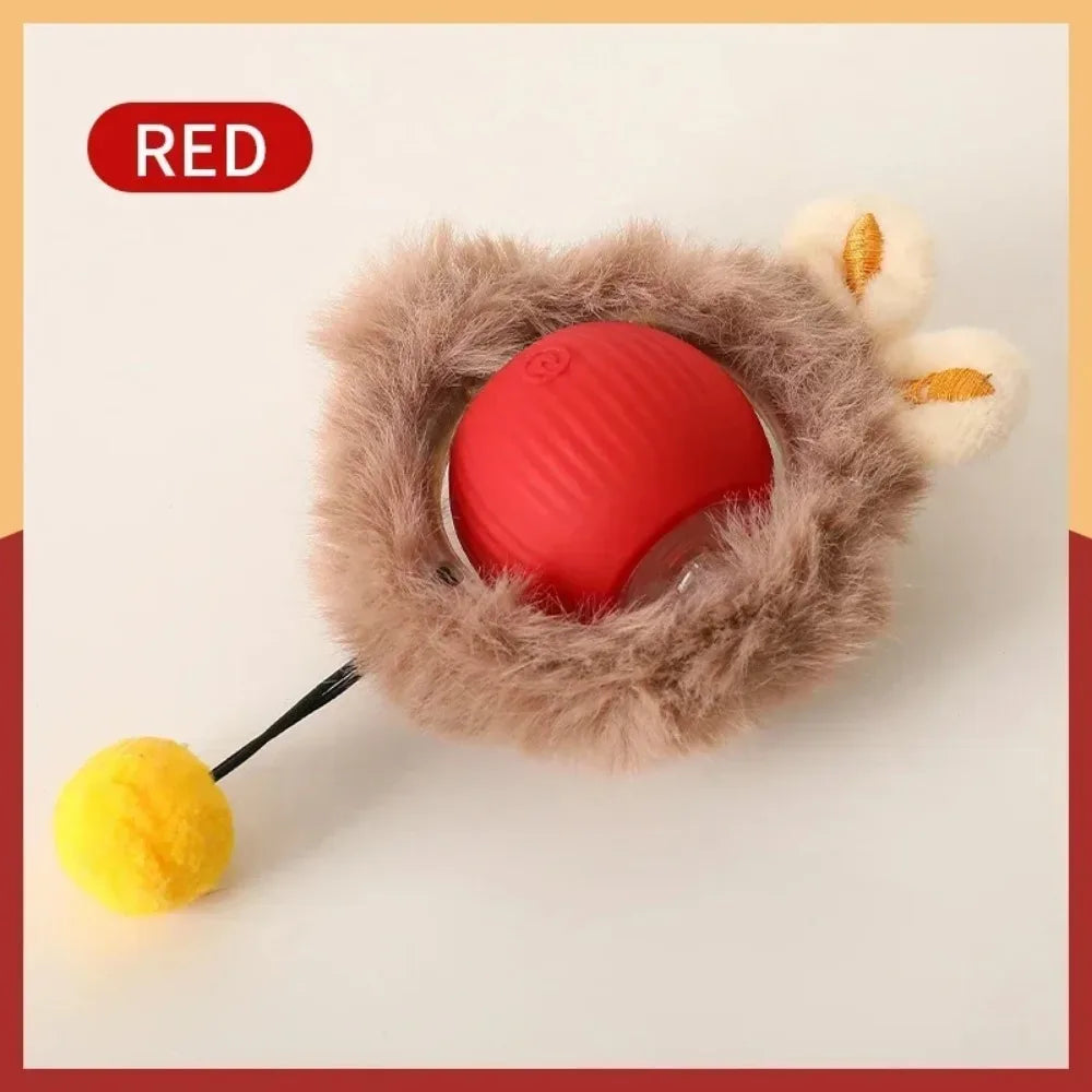 Pet Interactive Auto Rolling Ball with Tail Toy