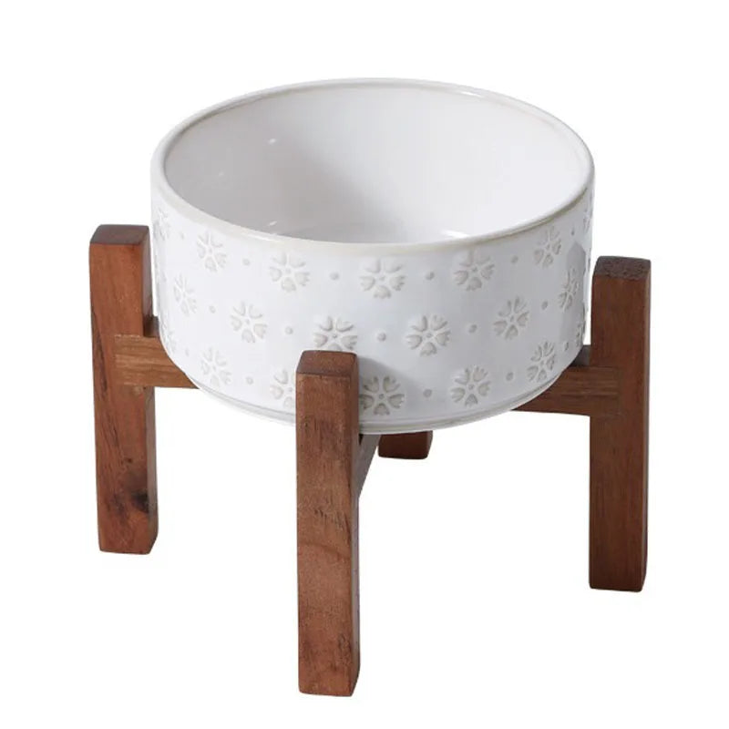 Double Ceramic Elevated Dog Bowls