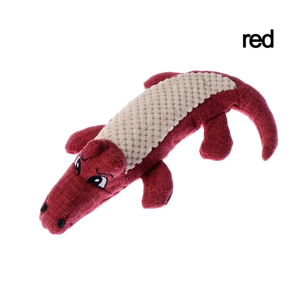 Linen Plush Crocodile Dog Toy
