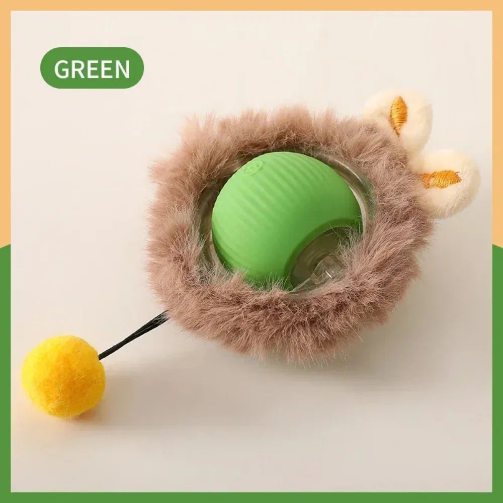 Pet Interactive Auto Rolling Ball with Tail Toy