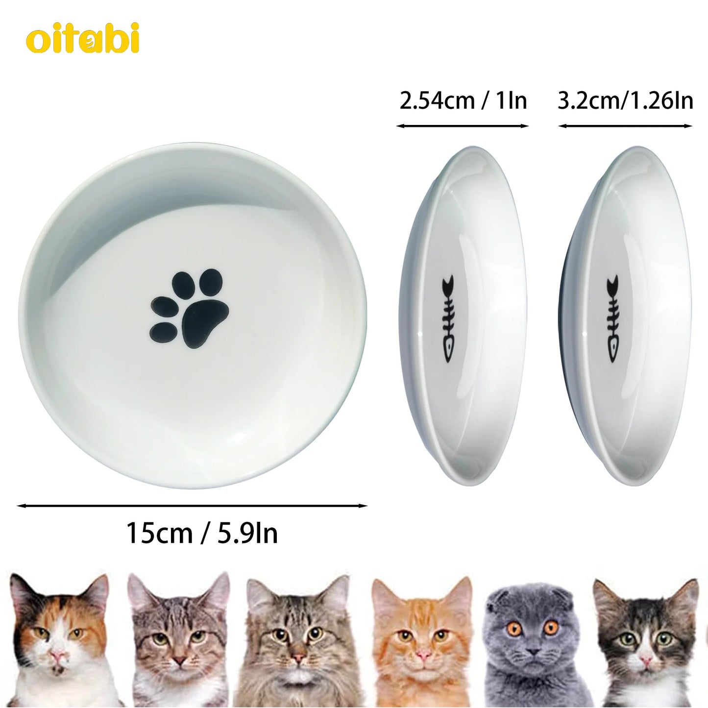 Oitabi No Spill Cat Bowl Set