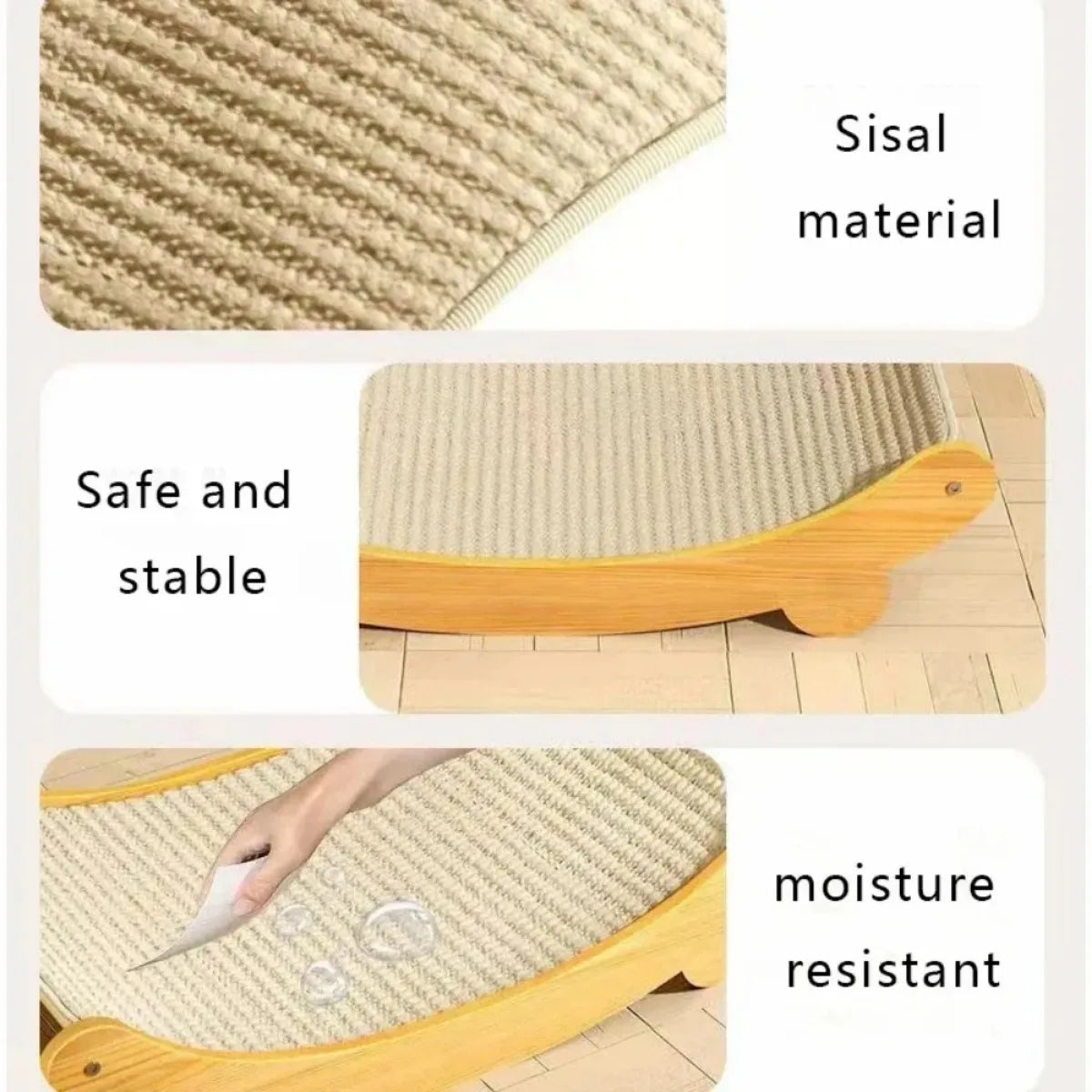 Wooden Cat Scratching Bed