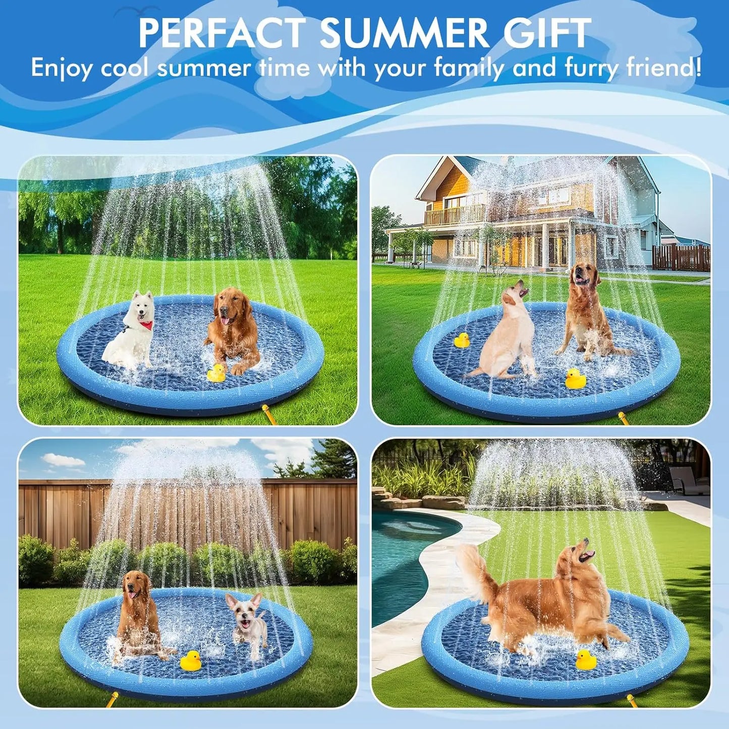 Outdoor Splash Pad for Dogs