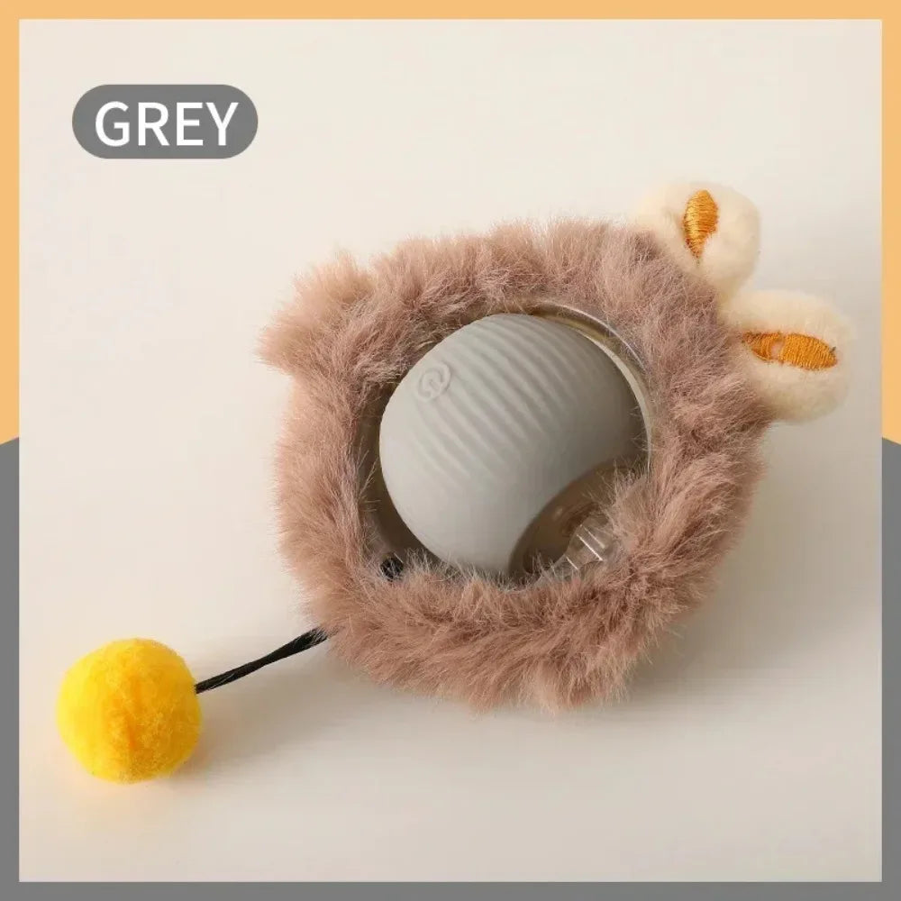 Pet Interactive Auto Rolling Ball with Tail Toy