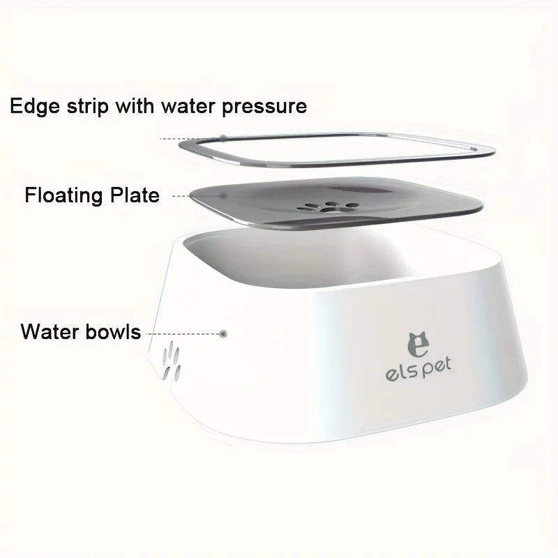 No-Spill Slow Feeder Water Bowl