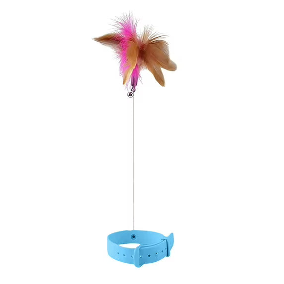Cat Interactive Toys Feather Collar Self-healing