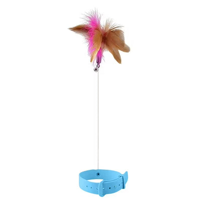 Cat Interactive Toys Feather Collar Self-healing