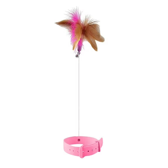 Cat Interactive Toys Feather Collar Self-healing