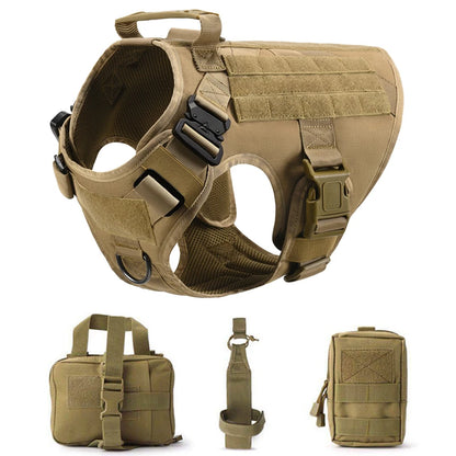 Tactical Military Vest Harness and Leash Set