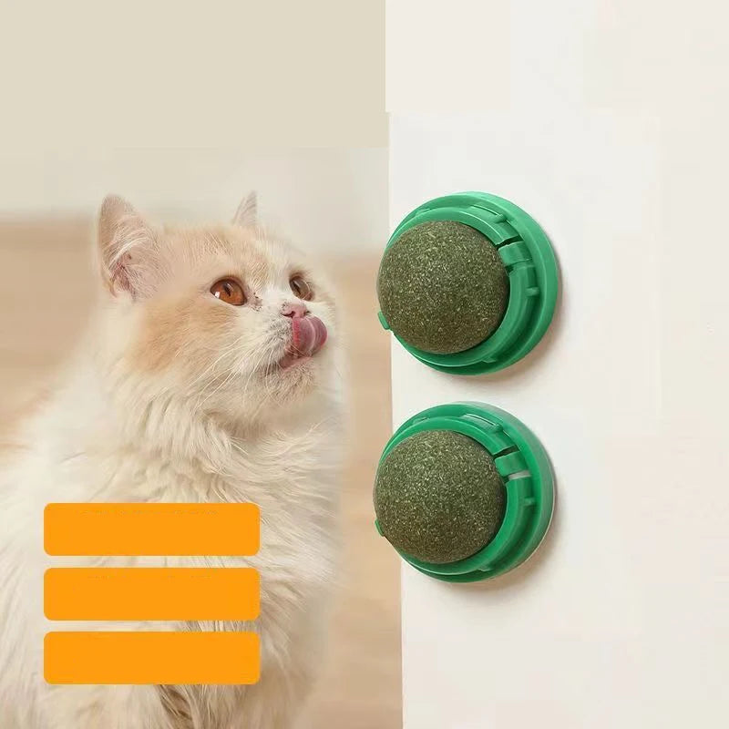 Catnip Wall Stick-on Ball Toy