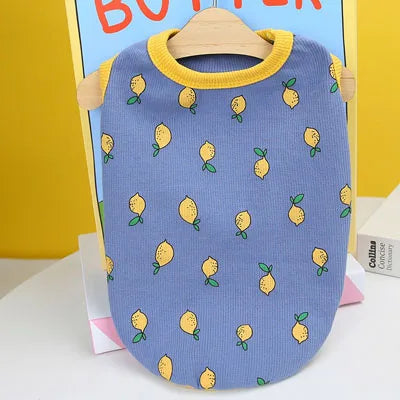 Lemon Pattern Dog Vest Shirt