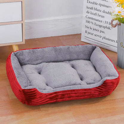 Color Square Winter Pet Bed