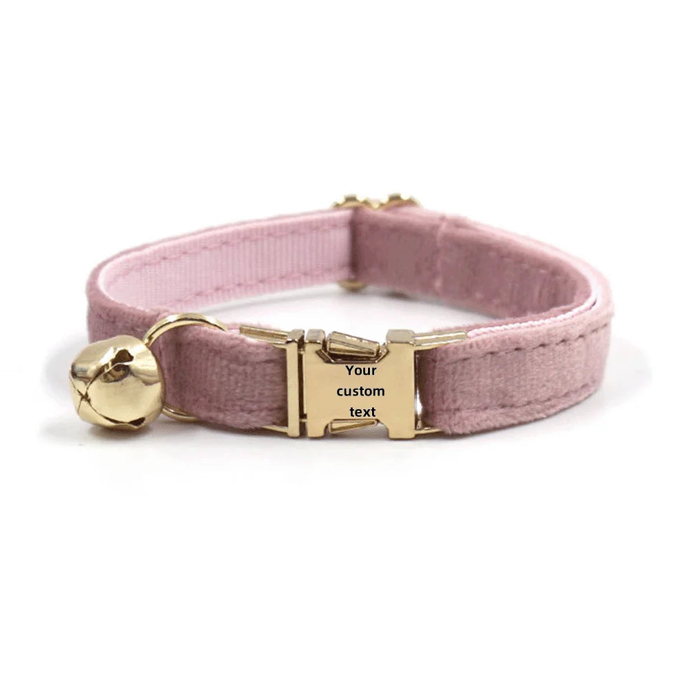 Customized Velvet Cat & Puppy Collar