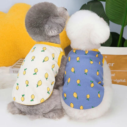 Lemon Pattern Dog Vest Shirt