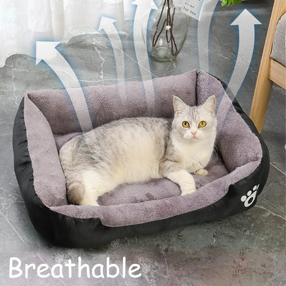 Color Square Winter Pet Bed