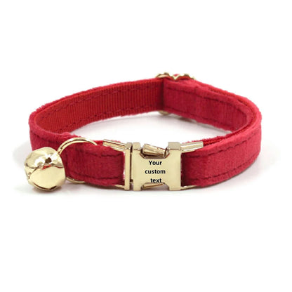 Customized Velvet Cat & Puppy Collar