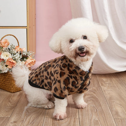 Colorful Leopard Fuzzy Coat