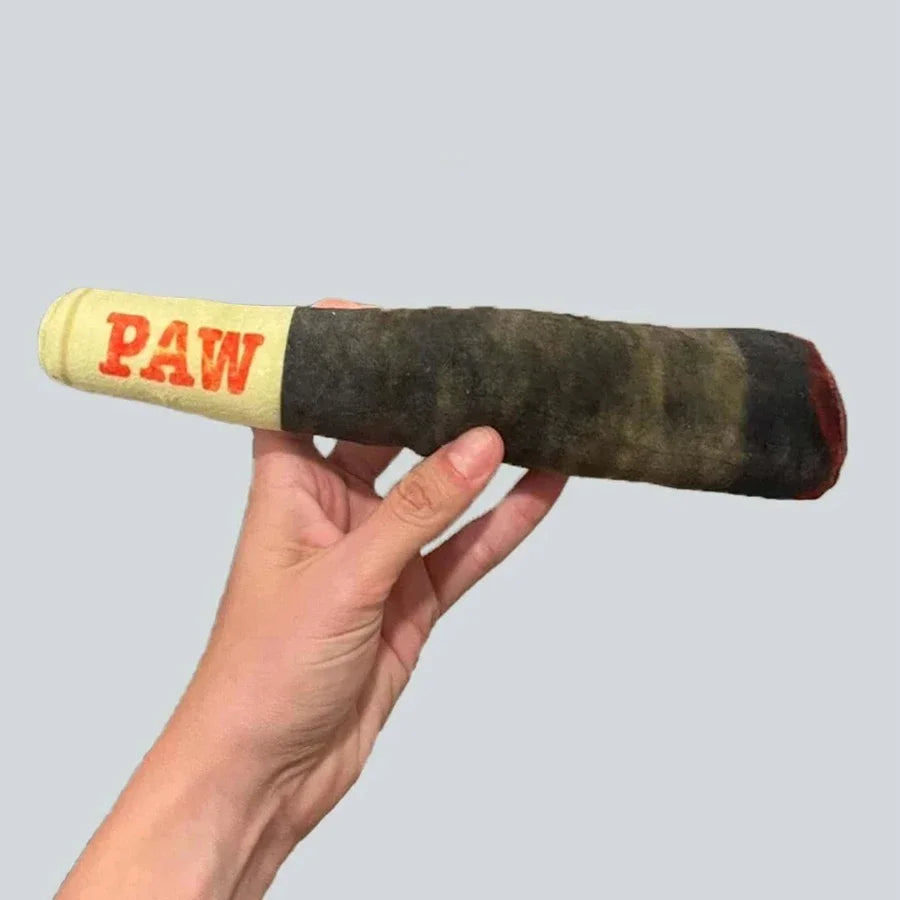 Funny Cigar-Shaped Plush Squeaky Toy