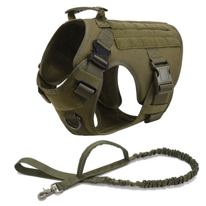 Tactical Military Vest Harness and Leash Set