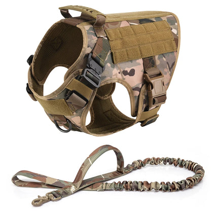 Tactical Military Vest Harness and Leash Set