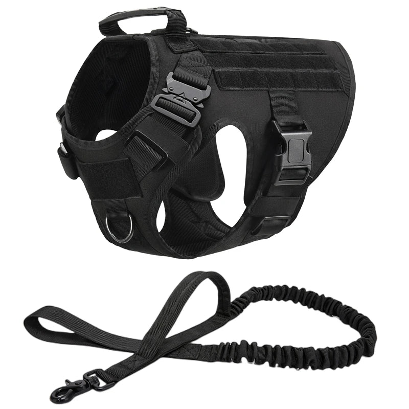 Tactical Military Vest Harness and Leash Set