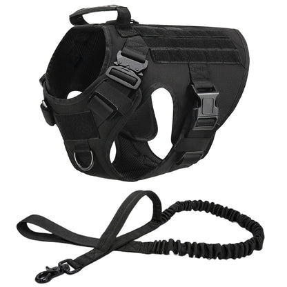 Tactical Military Vest Harness and Leash Set