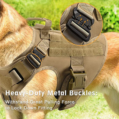 Tactical Military Vest Harness and Leash Set