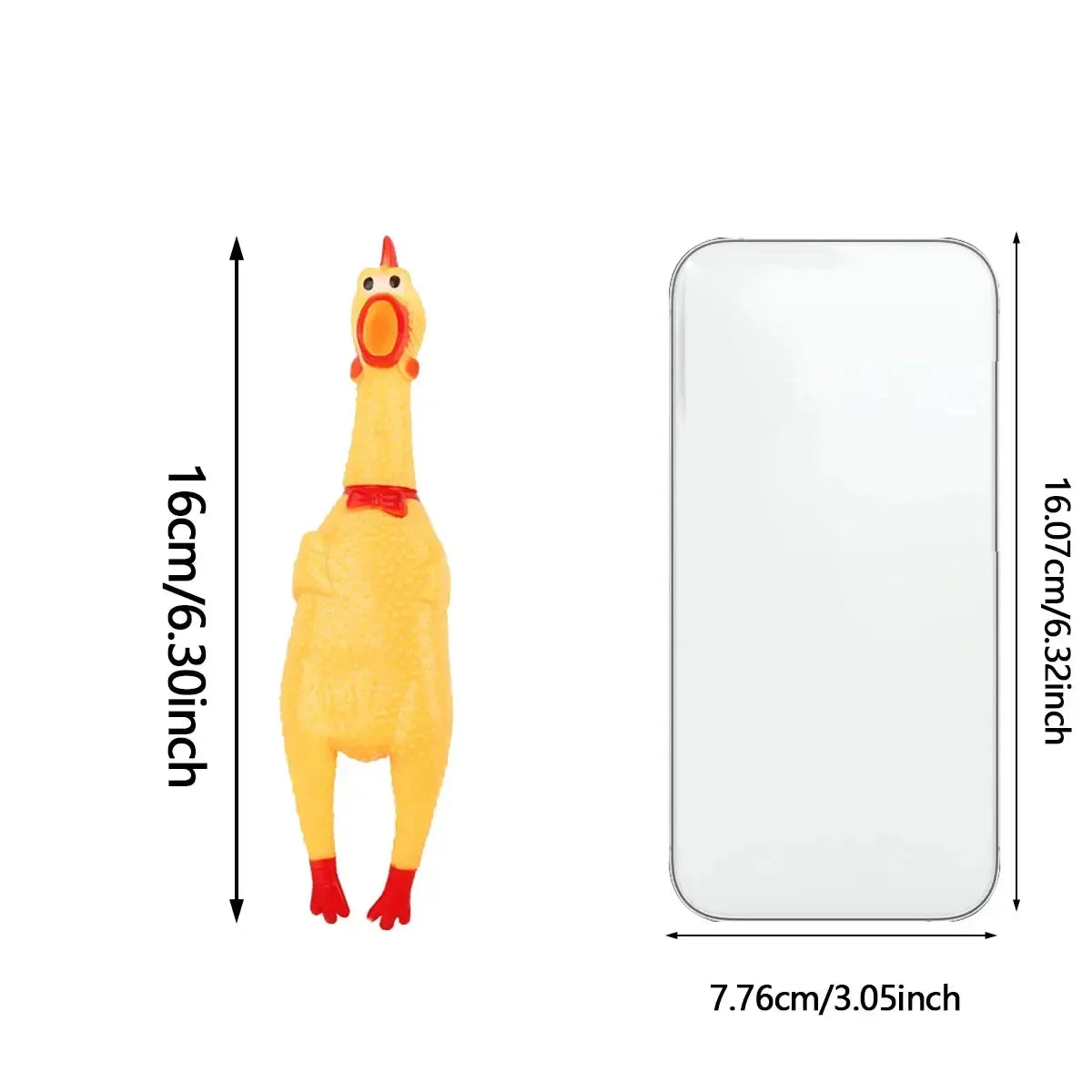 Small Screaming Chicken Dog Toy