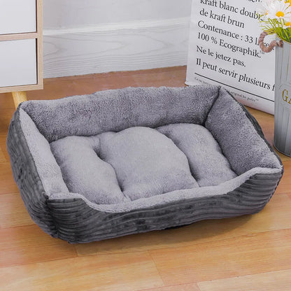 Color Square Winter Pet Bed