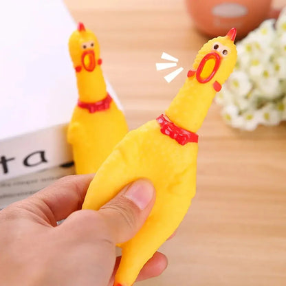 Small Screaming Chicken Dog Toy