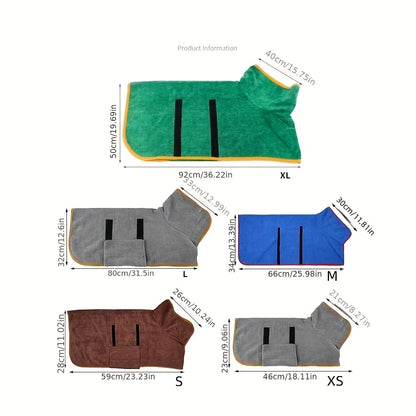 Absorbent Pet Bathrobe