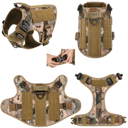 Tactical Military Vest Harness and Leash Set