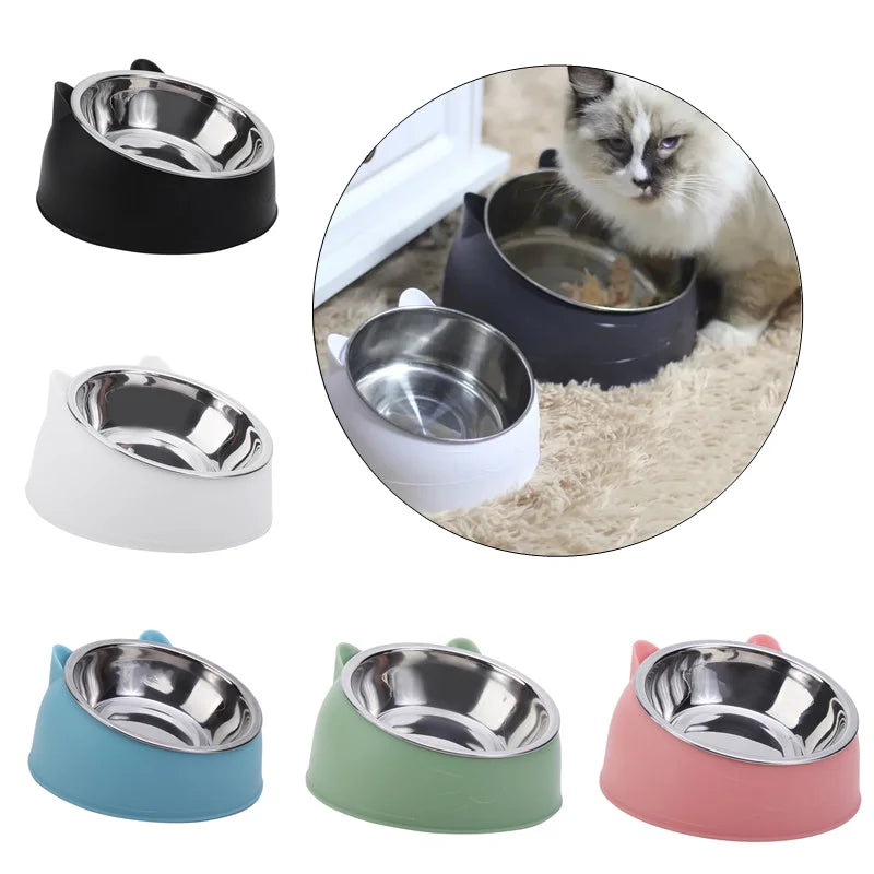 Tilted Non-Slip Pet Bowl