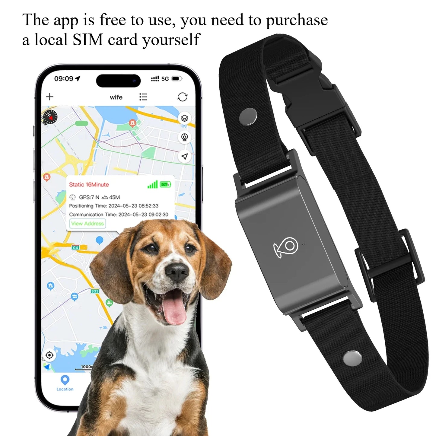 4G GPS Pet Tracker Collar