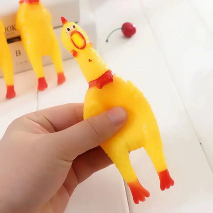Small Screaming Chicken Dog Toy