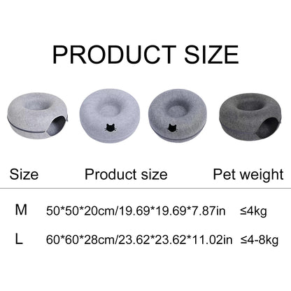 Felt Donut Bed & Tunnel