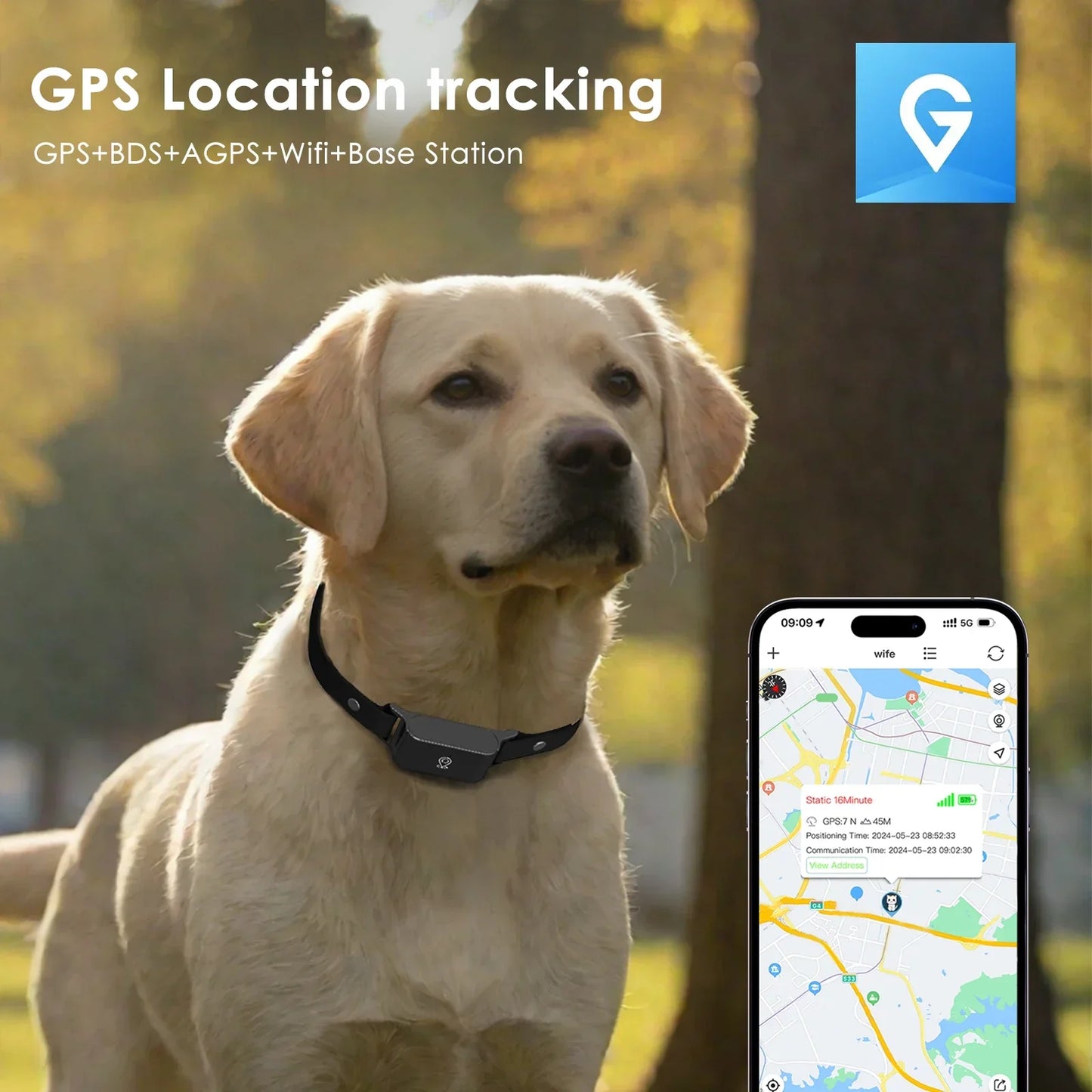 4G GPS Pet Tracker Collar