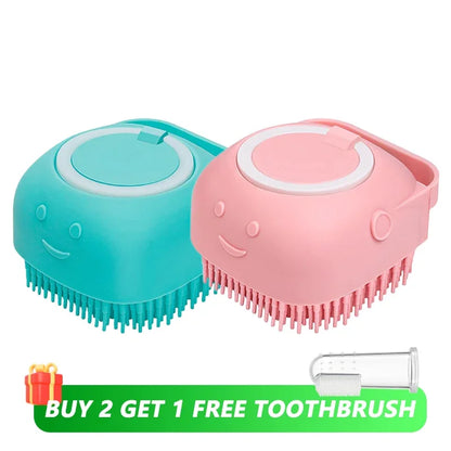 Dog Bathing Brush & Shampoo Dispenser