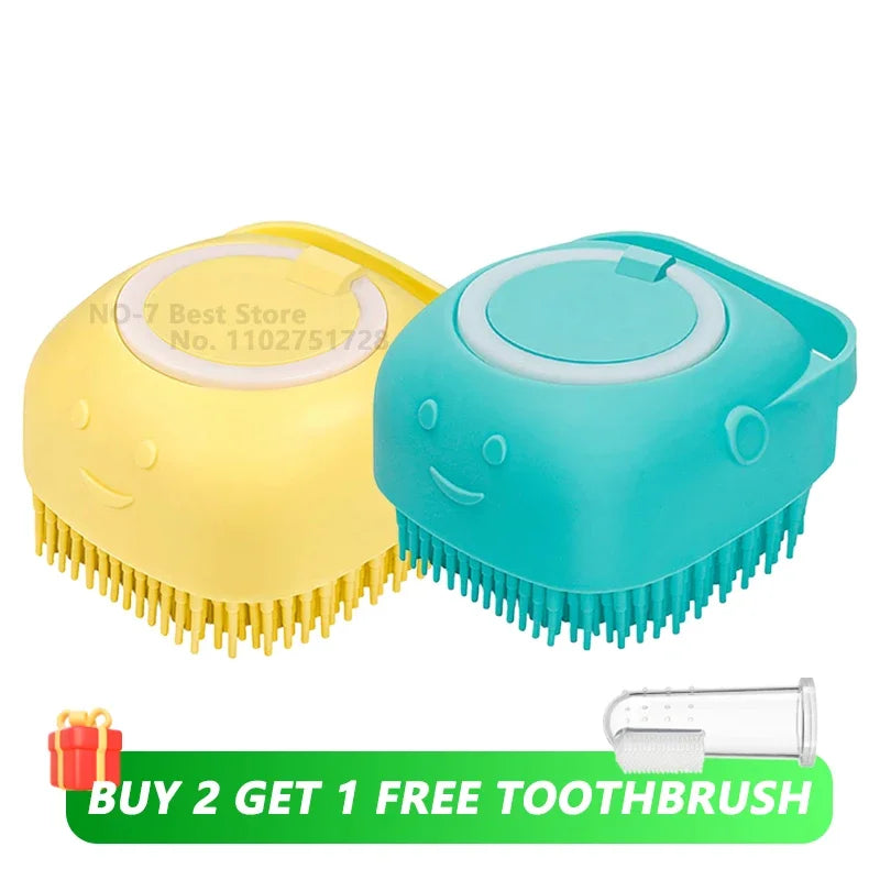 Dog Bathing Brush & Shampoo Dispenser