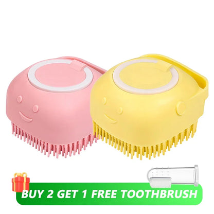 Dog Bathing Brush & Shampoo Dispenser