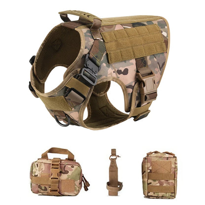 Tactical Military Vest Harness and Leash Set
